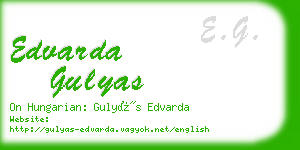 edvarda gulyas business card